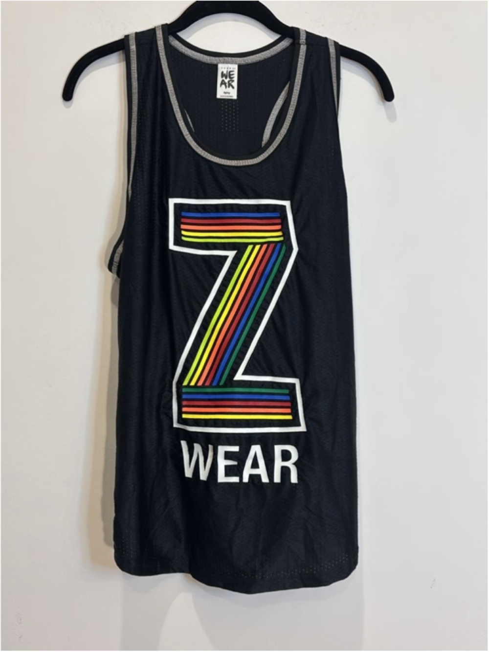 Zumba Wear Made With Love Jersey Tank Bold Black Size Small NWT